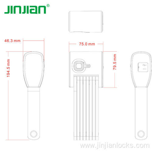 IP67 Fingerprint Folding Lock For Bike Motorcycle